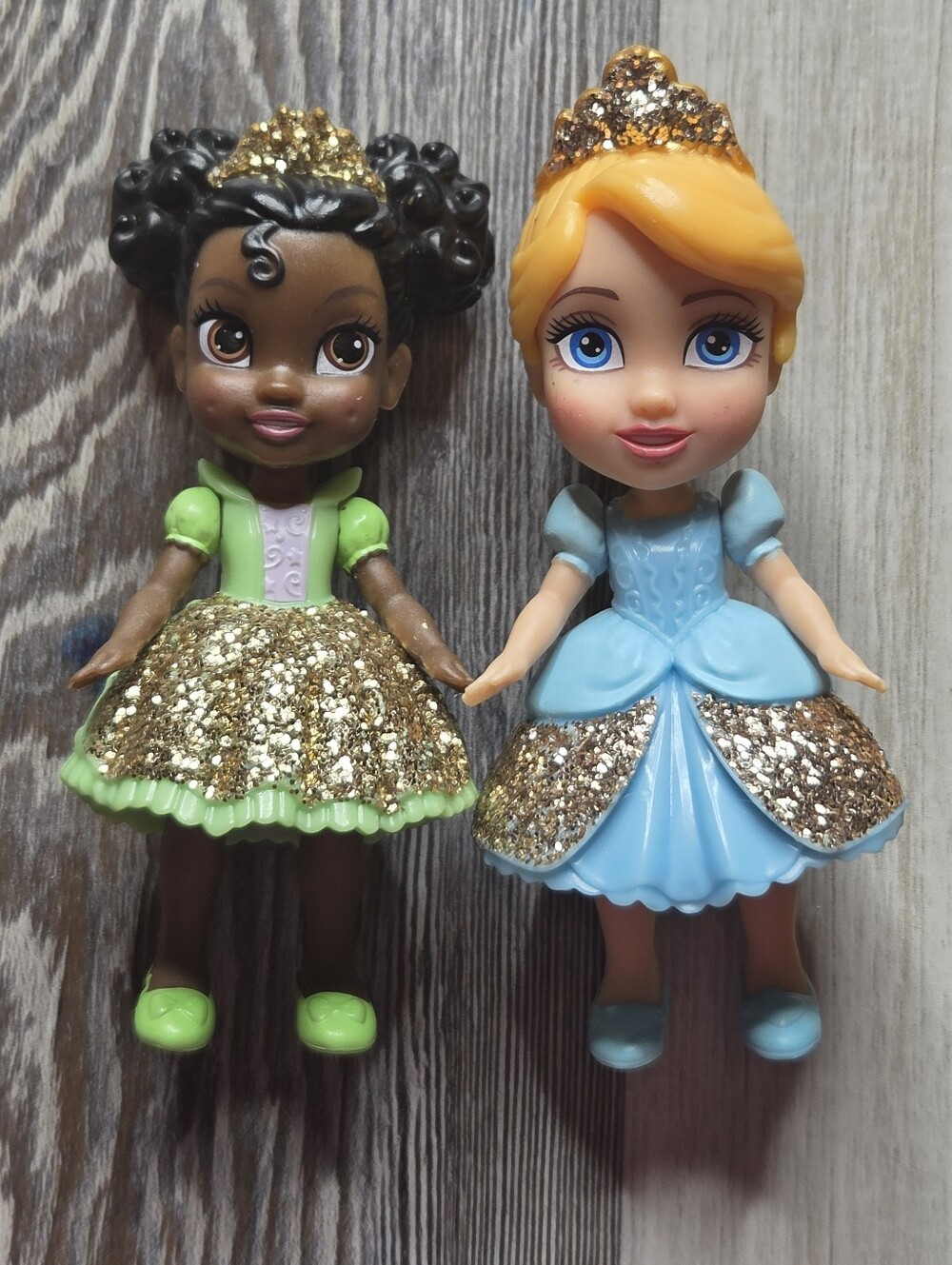 Jakks Disney Princess Figures Tiana Cinderella Glitter Dress